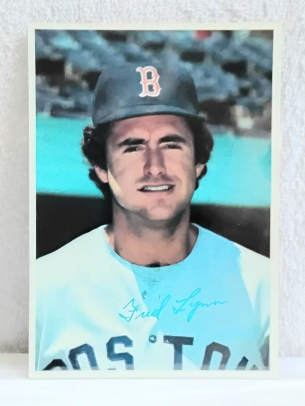 3/$25 VG/E 1980 Topps 5" x 7" Fred Lynn Jumbo MLB Signature Card 10!!